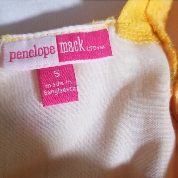 Penelope Mack Girls Size 5 Sleeveless Blouse Top Shirt Yellow Floral Flowy NWT - Picture 2 of 6